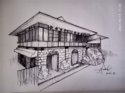 bahay na bato drawing easy|Bahay na Bato Architecture: 10 Amazing Homes .